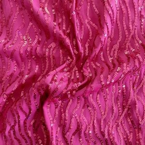 Fuchsia Wholesale Sequin Fabric - Solid Stone Fabrics - Stretch Fabrics and Custom Fabric Printing Since 2003