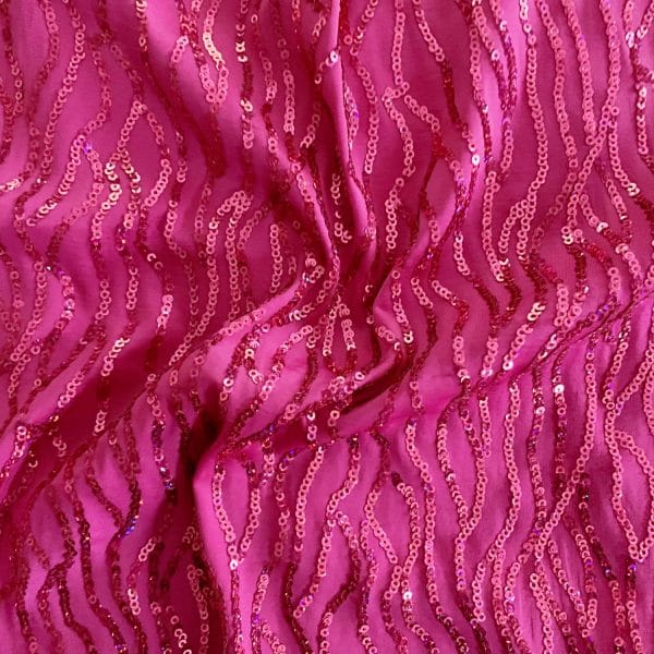 Fuchsia Wholesale Sequin Fabric - Solid Stone Fabrics - Stretch Fabrics and Custom Fabric Printing Since 2003