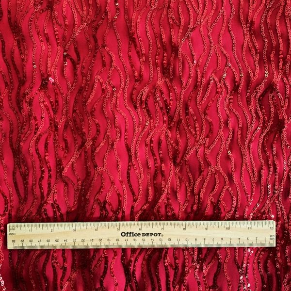 Red Sequin Fabric By The Yard - Wholesale Fabric Online