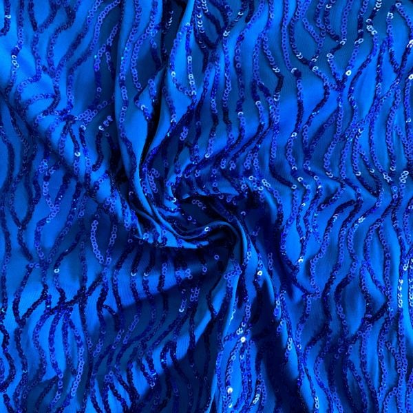 Blue Wholesale Sequin Fabric - Solid Stone Fabrics - Stretch Fabrics and Custom Fabric Printing Since 2003