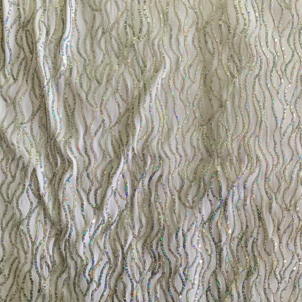 Silver Wholesale Sequin Fabric